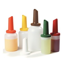 Assorted PourPlus Store N Pour Polyethylene Quart Complete Container - 12 per case