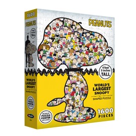 RoseArt - Peanuts Charlie Brown - World Largest Shaped Puzzle 1600Pc - Snoopy