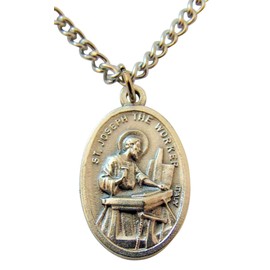 Westman Works Saint Joseph the Home Seller Medal Necklace Deluxe Set with Holy Card, One Size, Metal