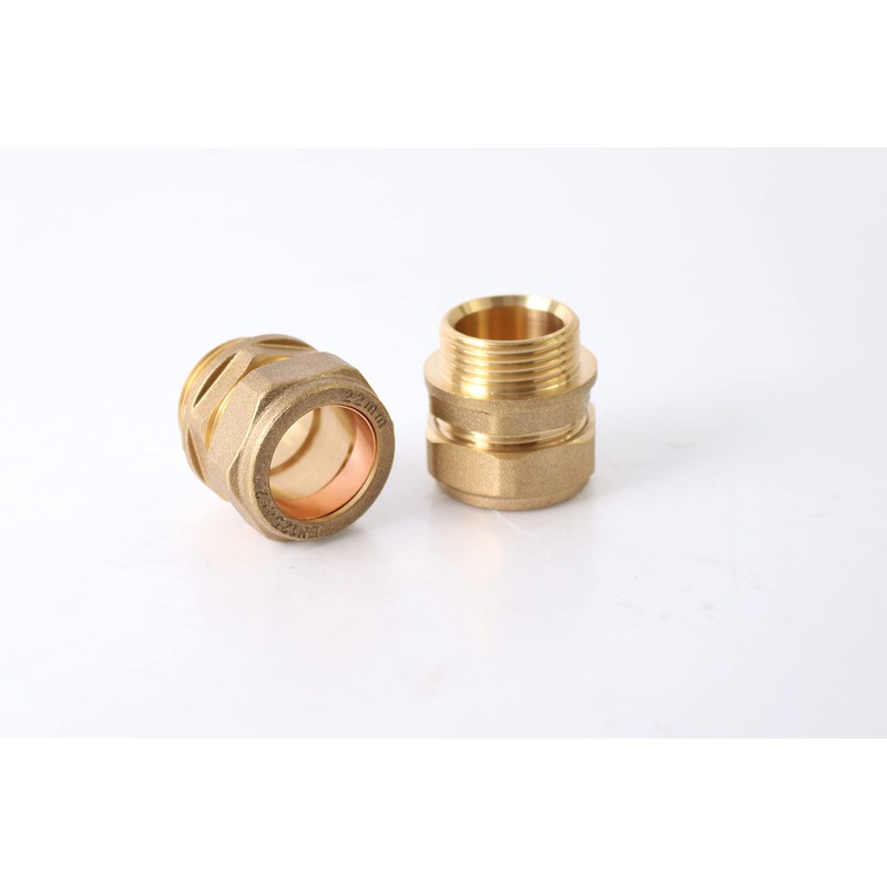 22 mm x 3/4 Compression x BSP Male - Brass