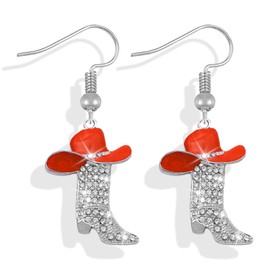 Western Earrings for Women Cowboy Cowgirl Earrings Boot Hat Earrings for Women Country Concert Outfits Western Jewelry Accessories