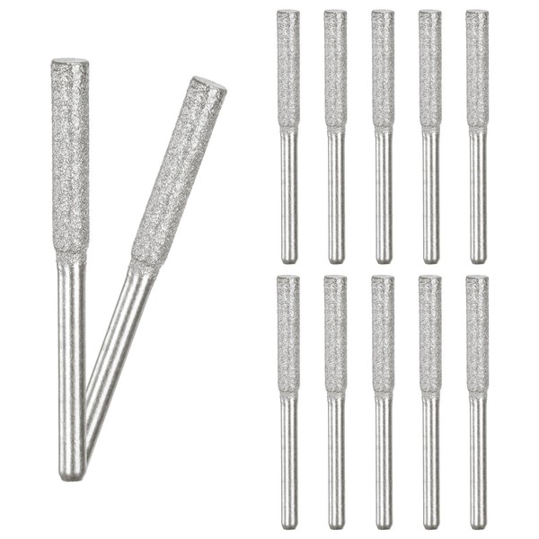 M METERXITY 12-Pack 5/32 Inch Titanium Plated Diamond Chainsaw Sharpener,
