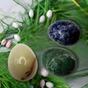 3 ARCHES USA Alabaster Eggs Set - 3pc Natural Stone
