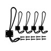 Beilala Coat Hooks Black, 5 Pack Rustic Metal Wire Wall