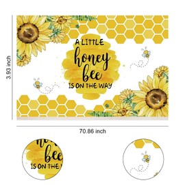 Bicuces Bee Backdrop Bee Party Decorations Bee Banner Bee Background Sweet As Can Bee Party Decoration A Sweet Little Honey Bee is on The Way Honeycomb Bumblebee Banner for Bumble Bee Party Supplies