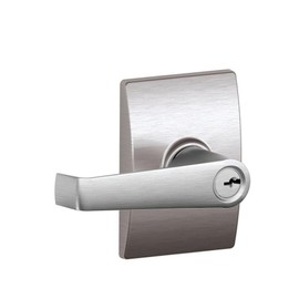 SCHLAGE F51A ELA 626 CEN Elan Lever with Century Trim Keyed Entry Lock, Satin Chrome