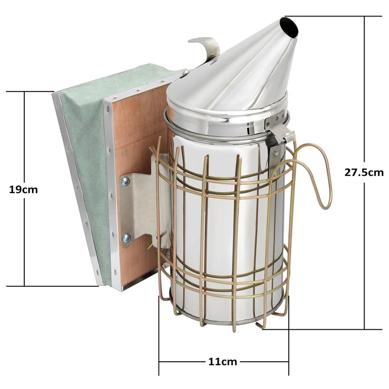 Blisstime Bee Hive Bee Smoker Stainless Steel with Heat Shield