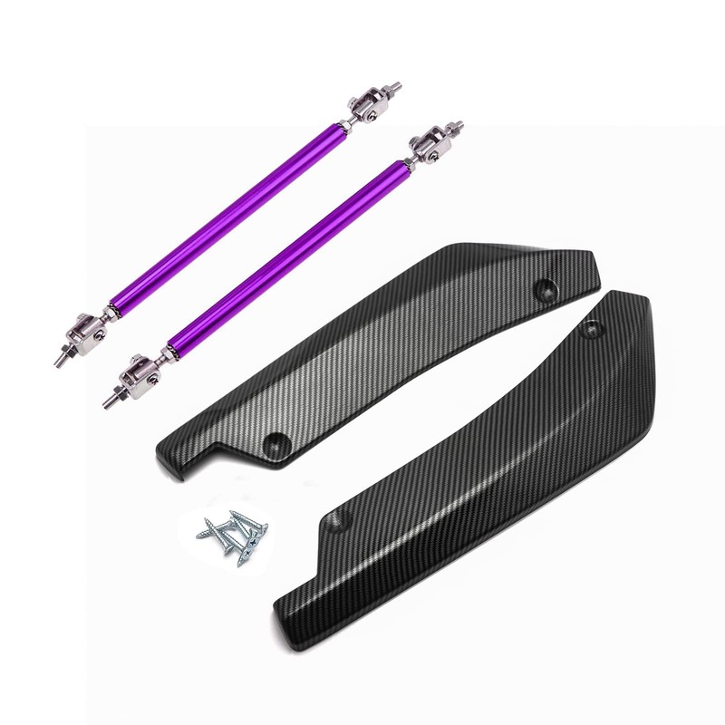 Xotic Tech JDM Universal Rear Bumper Canard Diffuser Splitter Valence