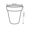 Elho 7611902343300 23 cm Green Basics Top Planter Flower Pot