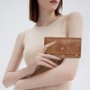 FALAN MULE Womens Leather Wallet Large Capacity Bifold RFID Blocking