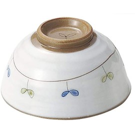 Mino Yaki Futaba Rice Bowl (rice bowl), Blue k21208
