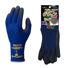 Showaglove No. 380R Breath Grip Type-R Navy M Size 1 Pair