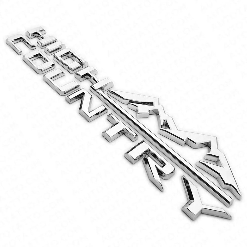 2Pcs High Country Emblems Side Door Letter Logo Car Badge