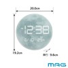 MAG T-791A WH Noah Precision Table Clock, LED, Digital AC