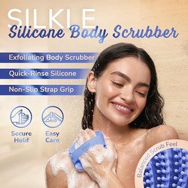 Silkle Exfoliante Corporal Silicona Cepillo Baño Limpiador Piel Esponja Ducha Una Limpieza Suave