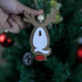 26 Pieces Christmas Stocking Tags Letter, Retro Reindee Name Ornament, Boho Retro Reindeer Christmas Ornament Stocking Hanger,Ornament Christmas Decorations for Tree (Q)