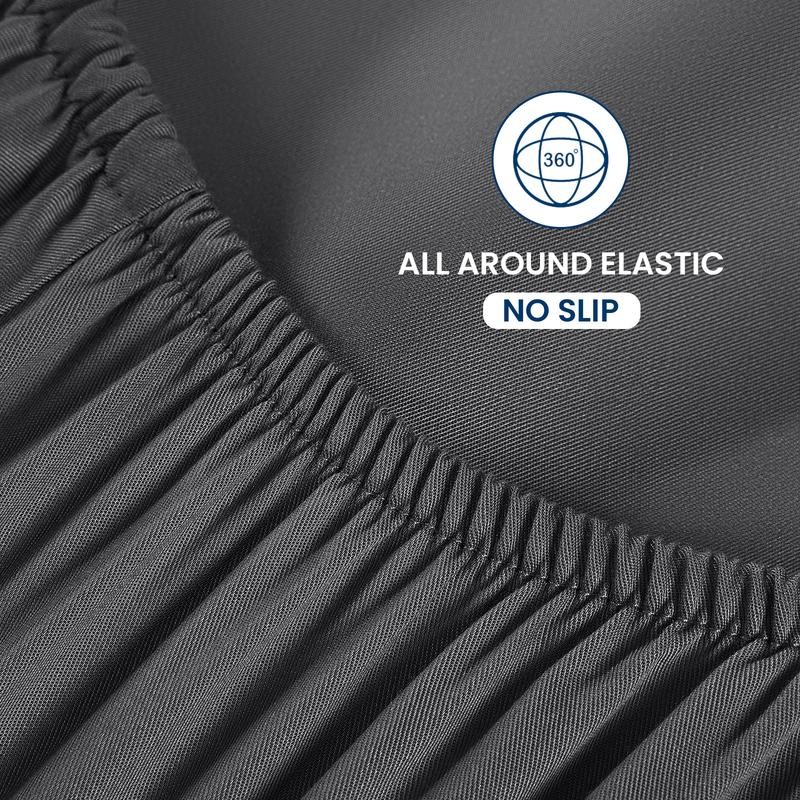 Shilucheng Bamboo Sheets Set 4/6 Pc, Cooling Breathable & Hotel