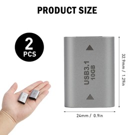 Yewseas 2 PCS 10Gbps USB C Buchse auf USB Buchse Adapter 3.1, USB 3.1 A auf USB Typ C OTG Adapter für USB 3.0, Unterstützt Video und Audio für Tablets und Hubs, Kompakt und langlebig