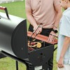 Royal Gourmet CC1830V 30 Barrel Charcoal Grill with Wood-Painted Side
