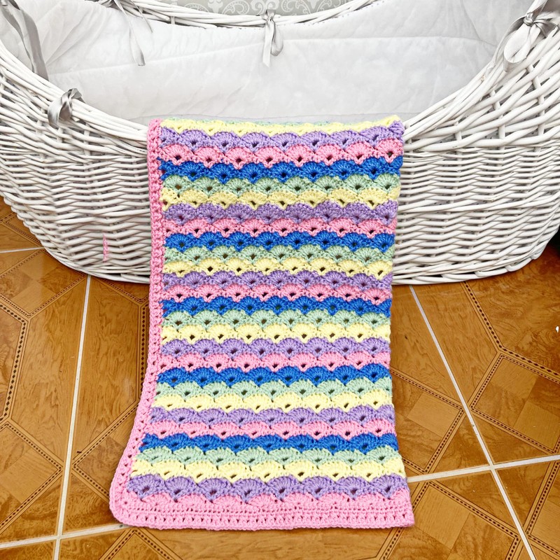 Crochet Pattern for Babies Blanket, Babys Blanket Crochet pattern, Aran