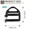 LNQ LUNIQI Pack of 20 Adjustable Buckles Webbing, 25mm Hardware