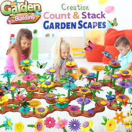 VoSinrly Building Blocks, Garden Blocks, 224 Pieces, For Girls, Boys, Toys, 3D Puzzle, Educational Toy, Cultivate Imagination and Creativity, Fingertip Training, Colorful, Cute, Early Development,