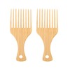 Ipetboom 2Pieces Wooden Hair Pick Comb, Oil Combs Multi-function Pick