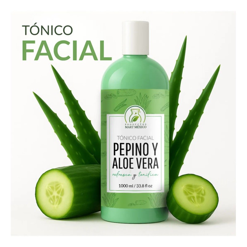 Tónico Facial Productos Mart Mexico Pepino Aloe Hipoalergénico