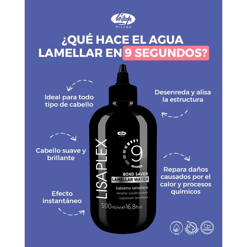 Lisaplex Lamelar Water | Laminar Hair Repair in 9 Seconds