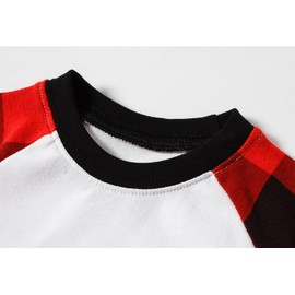 Demifill Boys and Girls Cotton Pajamas christmas Reindeer Pajamas Holiday Pjs Size 6 White&Red