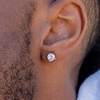 Jstyle 2 Pairs Stainless Steel Magnetic Stud Earrings for Men