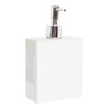 Large White Ceramic Refillable Liquid Soap Dispenser Chrome Top Multi-purpose