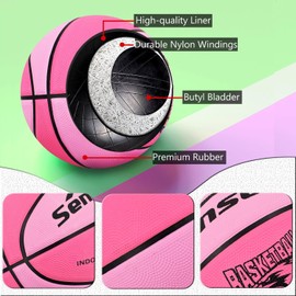 Senston Basketball Size 7 Outdoor Beginners Basketballs for Indoor and Outdoor Use