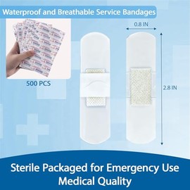 200 vendas adhesivas de poliuretano transparentes y transparentes impermeables para primeros auxilios, natación y ducha, suministros de cuidado de her