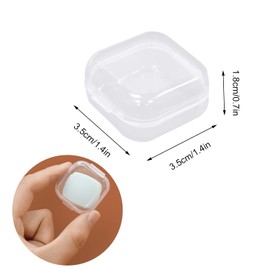 Lanjue 12PCS Small Bead Boxes, Mini Plastic Boxes with Flip Lid Clear Storage Boxes for Collecting Small Items Jewelry Crafts Game Pieces