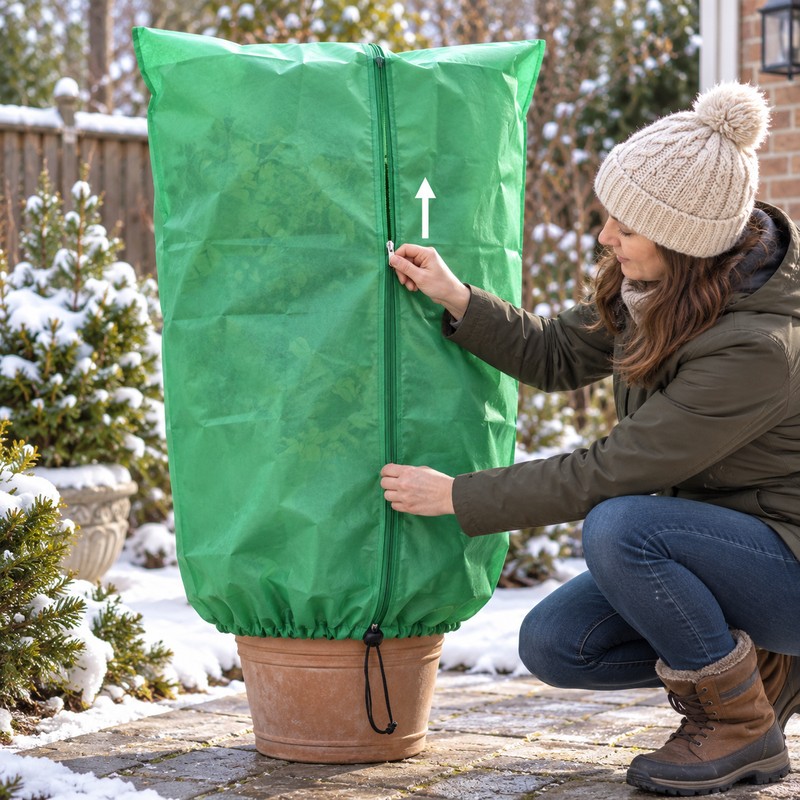 Plant Covers Freeze Protection Frost Cloth Blanket – Reusable Winter