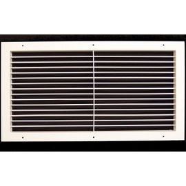 30" w X 12" h Aluminum Adjustable Return/Supply HVAC Air Grille - Full Control Horizontal Airflow Direction - Vent Duct Cover - Single Deflection [Outer Dimensions: 31.85" w X 13.85" h]
