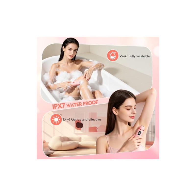Lady Shaver for Women,2in1 Gentle Hair Remover for Face Bikini