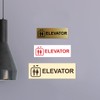 Basic Elevator Sign (Brushed Silver) - Large - (5 Pack)