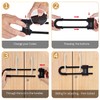 4 Pack U-Shaped Sliding Cabinet Locks Multifunctional Child Safety Lock