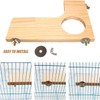Squirrel Gerbil Chinchilla and Dwarf Hamster L-Shaped Pedal Wooden Platform,