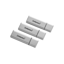 Intenso Alu Line USB 2.0 Flash Drive 16 GB Pack of 3 Silver