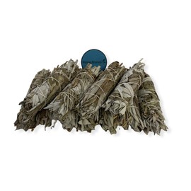 NessaStores White Sage + Black Sage Smudge Incense 4"-5" Bundle (1 pc) #JC-214