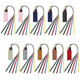 10 Pcs Bible Ribbons Set, Colorful Bible Ribbons Bookmarks with 5 Tassel Colors, Artificial Leather Page Markers for Books, Bible Lovers, Teachers, Students, Christmas Gift （8 Color）