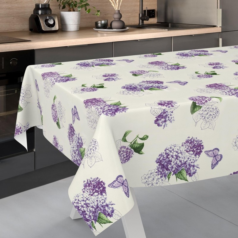 ANRO Oilcloth Tablecloth Wax Tablecloth Washable Garden Tablecloth Round Oval