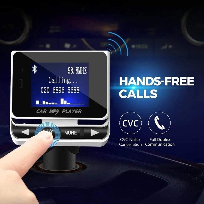 Bluetooth FM Transmitter for Car, Wireless Car Radio Adapter, Handsfree