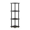 Furinno 12078EX/BK Turn-n-Tube Multipurpose 4-Tier Corner Shelf, Espresso/Black