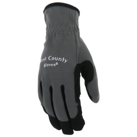 West County Gardener Unisex Tactile Glove, Eco Friendly Seamless Knit Shell with Sandy Nitrile Palm, Touchscreen Capable, Water Resistant, Superior Grip, Large, Gray (WG32001C-XL)