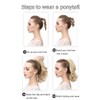 22" Claw Clip Ponytail Extension for Women Long Wavy Pony