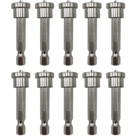 10 Pcs Drywall Screw Depth Setter, 50mm PH2 Magnetic Positioning Screwdriver Bits 1/4 Inch Hex Shank Drywall Screw Drill Bit for Plasterboard